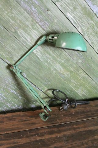 Vintage Industrial Articulating Work Light Table Top Bench Drafting Old Decor