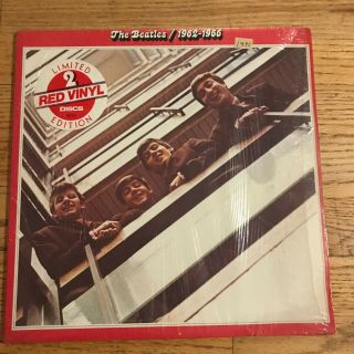 The Beatles 1962 - 1966 2lp - Red Vinyl In Shrinkwrap With Two Hype Stickers