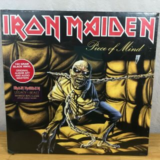 Iron Maiden Piece Of Mind 180g Lp Black Vinyl Gatefold