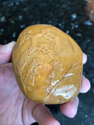 Vintage Chinese Hand Carved Shoushan Stone