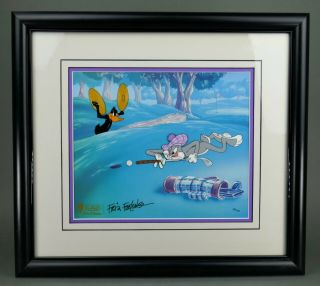 Vtg 1994 Warner Bros Daffy Duck Bugs Bunny Friz Freleng Cartoon Art Cel 106/750