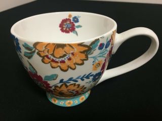 Portobello By Inspire/ Colorful Floral Bone China Coffee Mug Designed In England