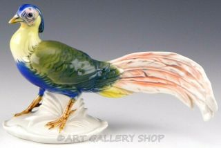 Vintage Karl Ens Germany Porcelain Figurine 6796 Pheasant Paradise Bird