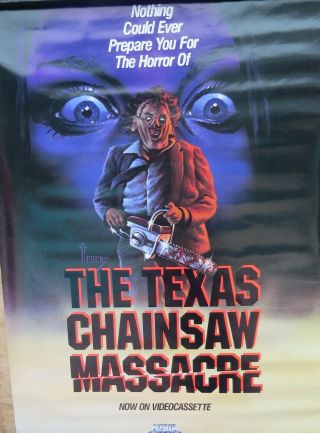 Vintage Movie/video Poster - - - The Texas Chainsaw Masacre