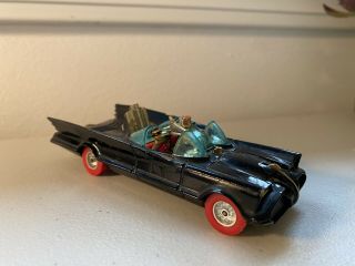 Vintage Corgi Toys No.  267 Batmobile With Red Wheels Rare Metal Toy Car