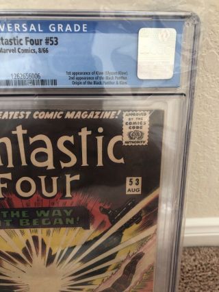 FANTASTIC FOUR 53 CGC 3.  0 2ND APPEARANCE BLACK PANTHER 1st Appearance Claw 3
