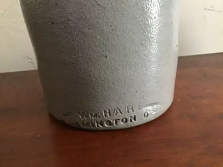 WM Hare Wilmington Antique Stoneware Jar 7.  5” Tall 2