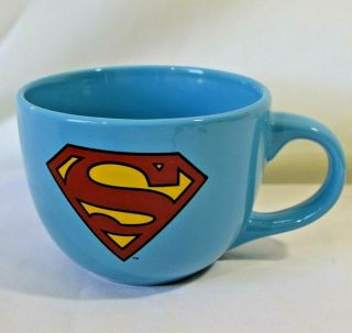 Superman Coffee Mug Soup Bowl Blue Dc Comics 2012