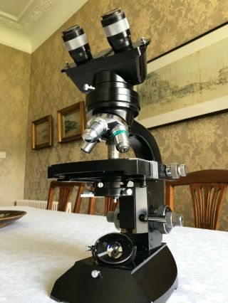 Vintage Cooke Troughton & Simms M25 High - Power Technical Binocular Microscope