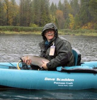 Vintage Scadden Inflatable Fishing (fly) Pontoon / Kayak / Float W/ Foot Rudder