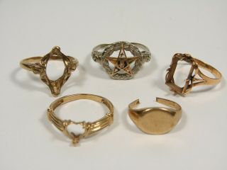 Vintage To Antique Gold Ring Settings Repair And Restore Or Scrap