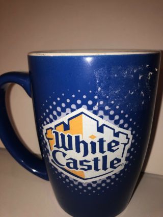 White Castle Coffee Cup Mug Crave It Hot And Steamy Bright Blue Idegy