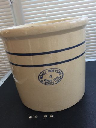 Vintage Miali Pottery 4 - Gallon Crock - Large