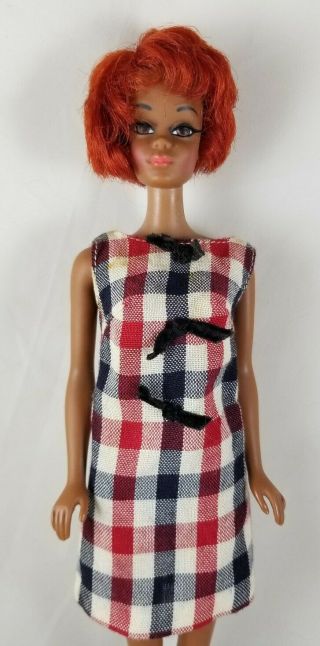Barbie Japanese Exclusive Doll Red White Blue Plaid Dress Rare Je