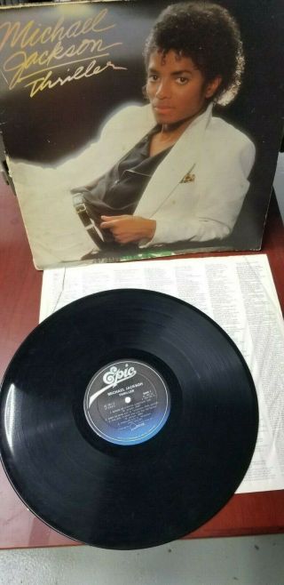 Michael Jackson Thriller Lp Vinyl Record 1982 Qe38112 Epic