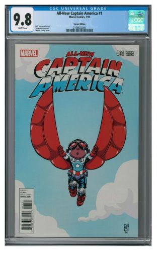All - Captain America 1 (2015) Skottie Young Variant Cgc 9.  8 Ea349