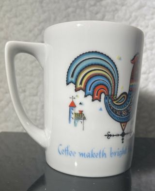 Berggren Cup Mug Coffee Maketh Bright The Spirit Rooster Sweden Scandinavian