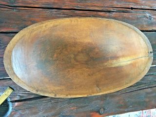 Antique Large Wooden Dough Bowl Unique