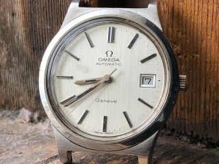 Authentic Vintage Gents Omega Automatic Geneve Cal.  1012 Swiss,  Date Watch