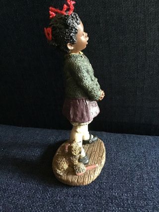 All God ' s Children Tish African American Figurine w/ Certificate By M.  Holcombe 3