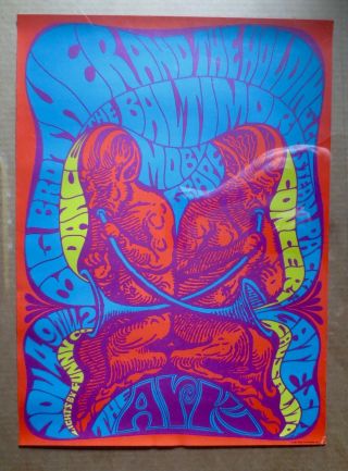 Big Brother & The Holding Company Moby Grape The Ark 1967 Vintage Concert Poster 3