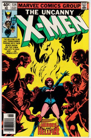 X - Men 134 Very Fine - Near 9.  0 Hellfire Club Dark Phoenix John Byrne Art