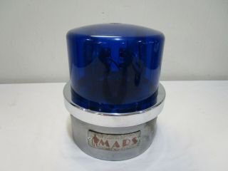 Vintage Mars Skybolt Emergency Police Light Blue 12v 1 - - - - - - - - - - - - - - - - - Cool