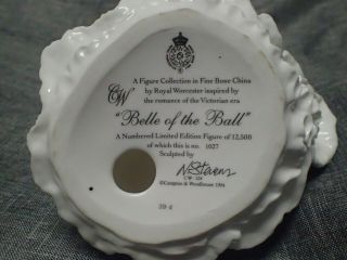 Royal Worcester Figurine 1994 - " Belle Of The Ball " - Rw4582 - Rare - Limited