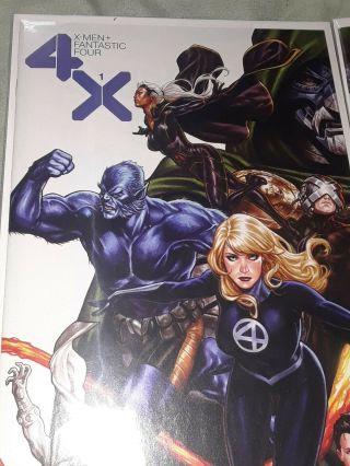 Marvel X - Men Fantastic Four Mark Brooks Connecting 1 - 4 Variant Complete Set NM 2