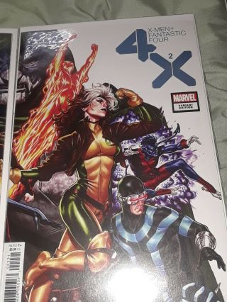 Marvel X - Men Fantastic Four Mark Brooks Connecting 1 - 4 Variant Complete Set NM 3