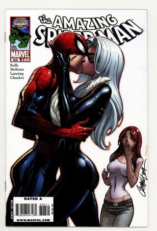 Spider - Man 606 Black Cat Scott Campbell Cover