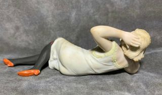 Early Schafer & Vater Naughty Bisque Black Stocking Lady Bathing Beauty German 2