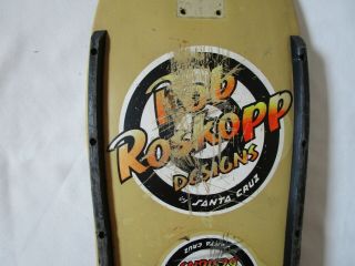 Vintage SANTA CRUZ Rob Roskopp Design Skateboard Deck Wood Team Tracker GMN Rare 3