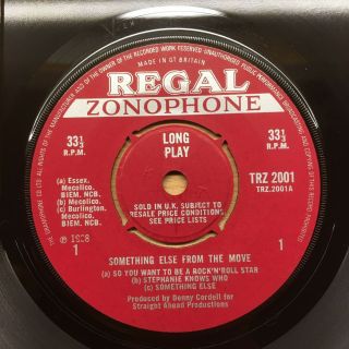 Something Else from The Move 1968 EP Regal Zonophone TRZ 2001 live 5 - track EX - 3
