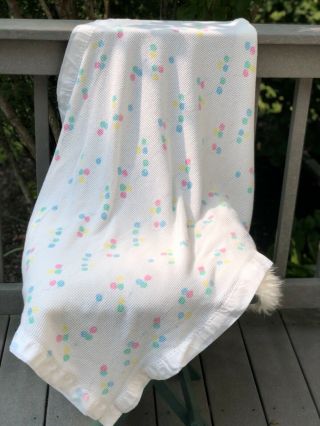 Vintage Baby Morgan Blanket " Balloons " Gently Preloved And Very Hard To Find