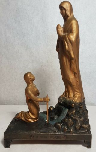 C 1900 Musical Bronze Statue " Le Miracle Du Cierge ",  Signed A.  Richir - France