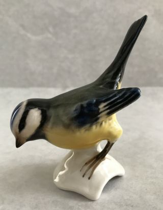 Vintage Goebel Germany Blue Titmouse Bird Figurine