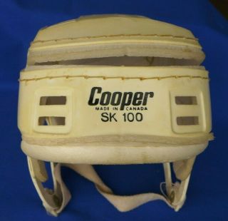 Vtg 1970s Cooper Sk100 Hockey Helmet White Skateboard Hurling Made In Canada