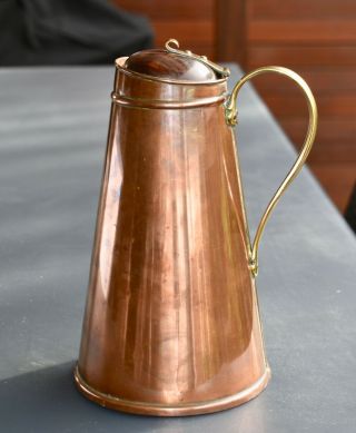 Rare Antique Was Benson Brass & Copper Hot Water Pot - Double Lined (1.  1l)