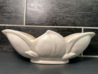 Vtg Planter Bowl Ceramic Tulip Cream Bone Color Mccoy ? 12 "