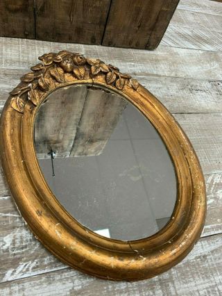 Antique Ornate Gold Vintage Wall Hanging Mirror