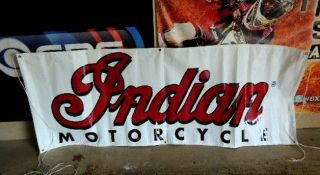 Vintage Gliroy California Indian Motorcycle Banner