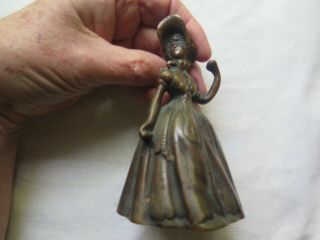 Brass Or Bronze Lady Bell With 2 Legs For The Donger C1920s Very Very Unusual
