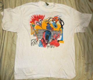 Rare Vintage Pink Floyd The Wall Concert T Shirt - Size Xl