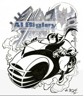 " Animated " Batman Style Guide Art Al Bigley Art Dc Comics Batcycle