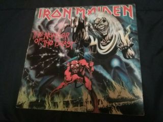 Iron Maiden Number Of The Beast 1982 12 " Lp Pressing