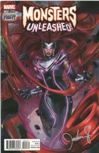 Monsters Unleashed 2 Variant Future Fight Nm Signed By Jeehyung Lee Marvel
