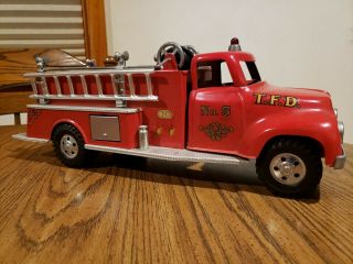 Tonka Suburban Pumper Fire Truck with Hoses & Ladder.  Vintage 1957 3