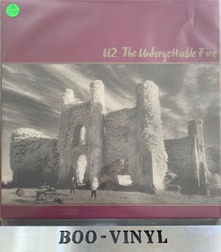 U2 - The Unforgettable Fire Lp Vinyl 1984 Island Album Inner Ex Con