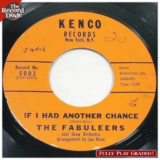 The Fabuleers “if I Had Another Chance " Kenco Rare Doo Wop Hear 45